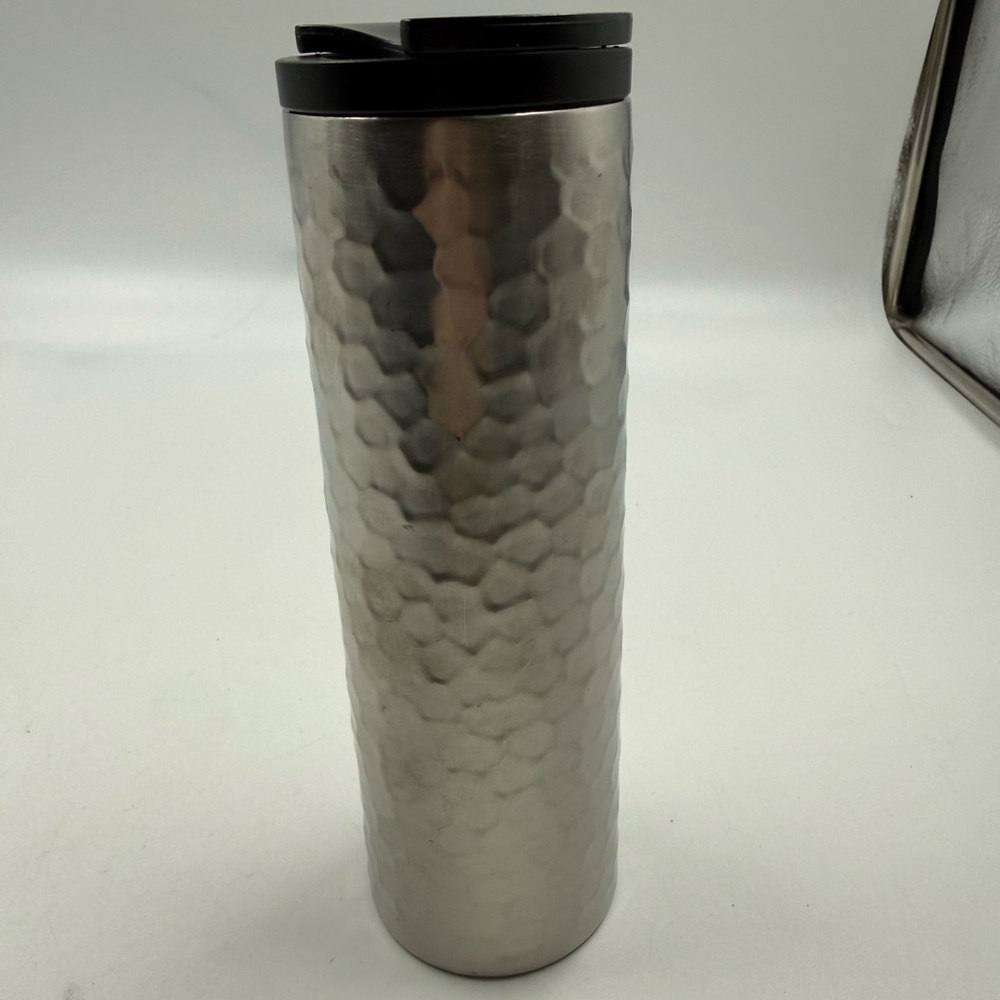 Starbucks Metal Silver Tumbler Mug 2012